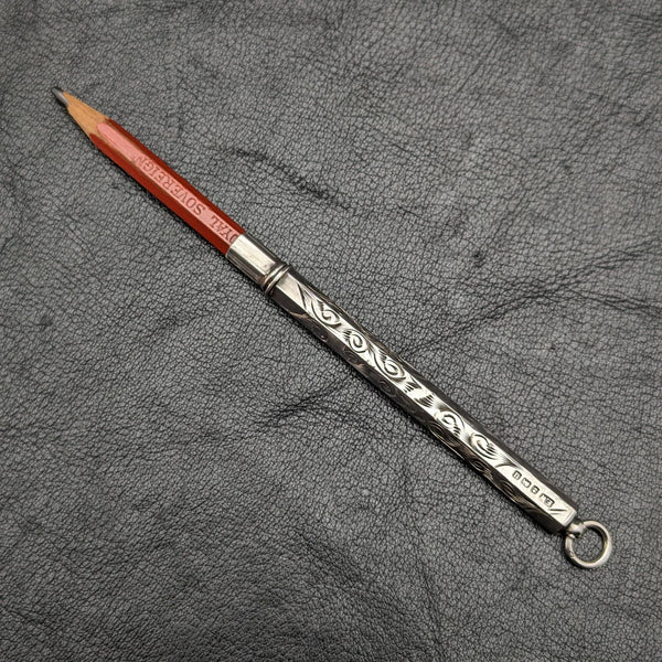 1919 British Antique Sterling Silver Pencil Holder FRANCIS WEBB